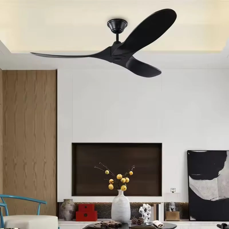 Ventilateur de Plafond Zéphira en Bois Naturel Silencieux Ø132,152,178cm – Style Tropical avec Télécommande | Lumixin