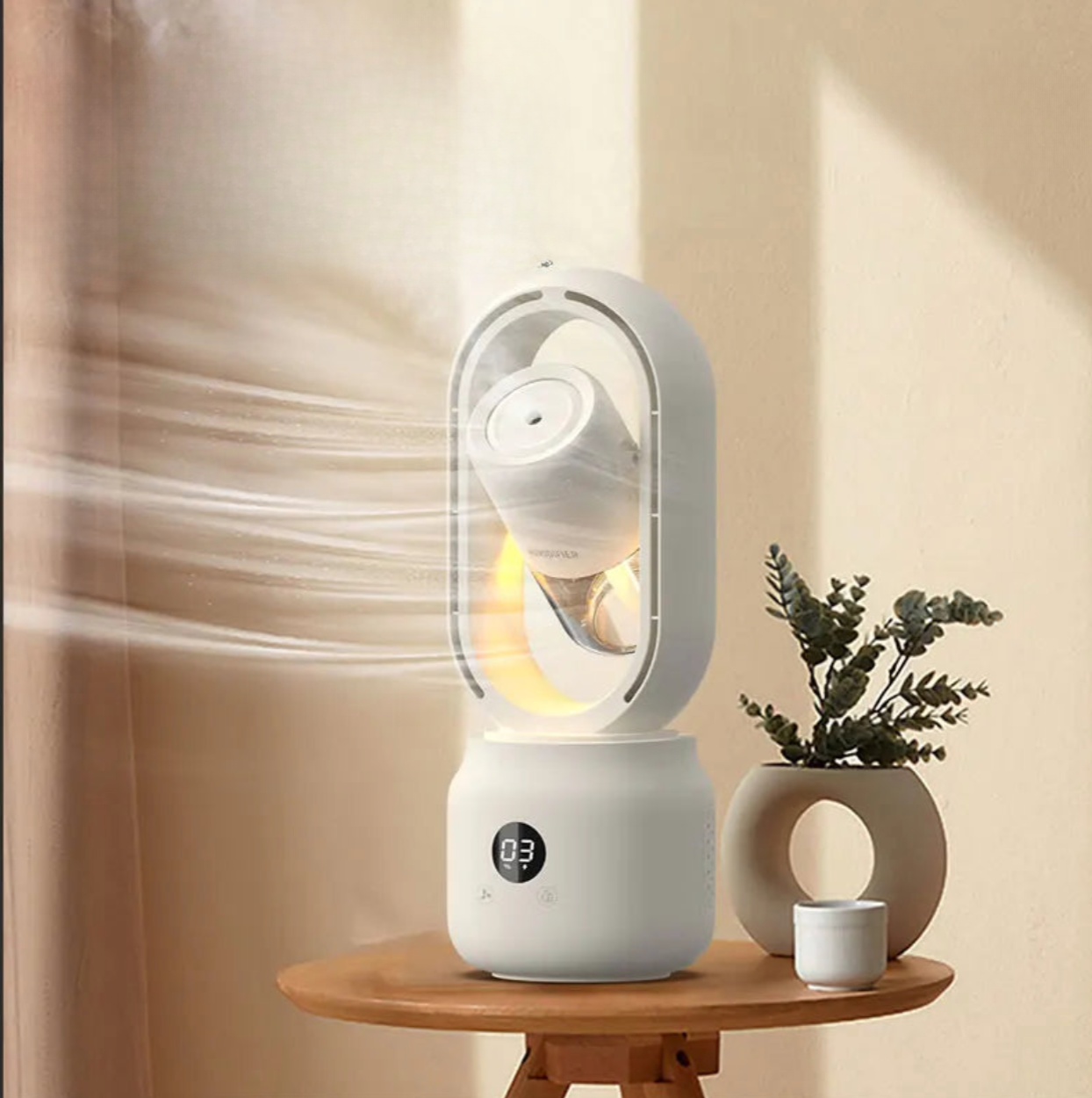Humidificateur de Table – Brume Ultra-Fine, LED Ambiante, Aromathérapie USB