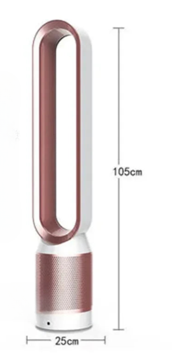 Ventilateur Sans Pales Filtrant – 40W, Télécommande, Minuterie 7h, Design Blanc Moderne