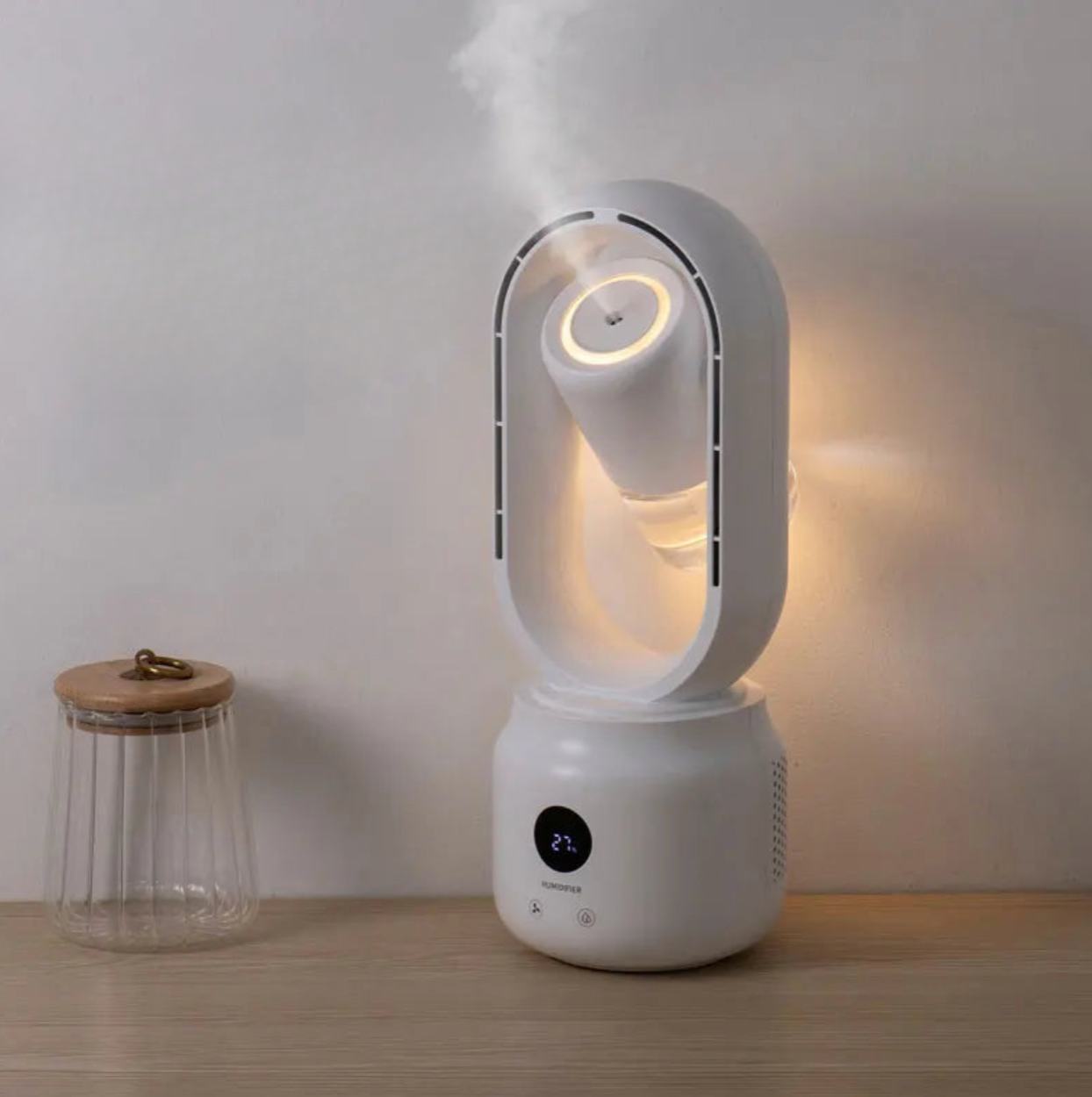 Humidificateur de Table – Brume Ultra-Fine, LED Ambiante, Aromathérapie USB