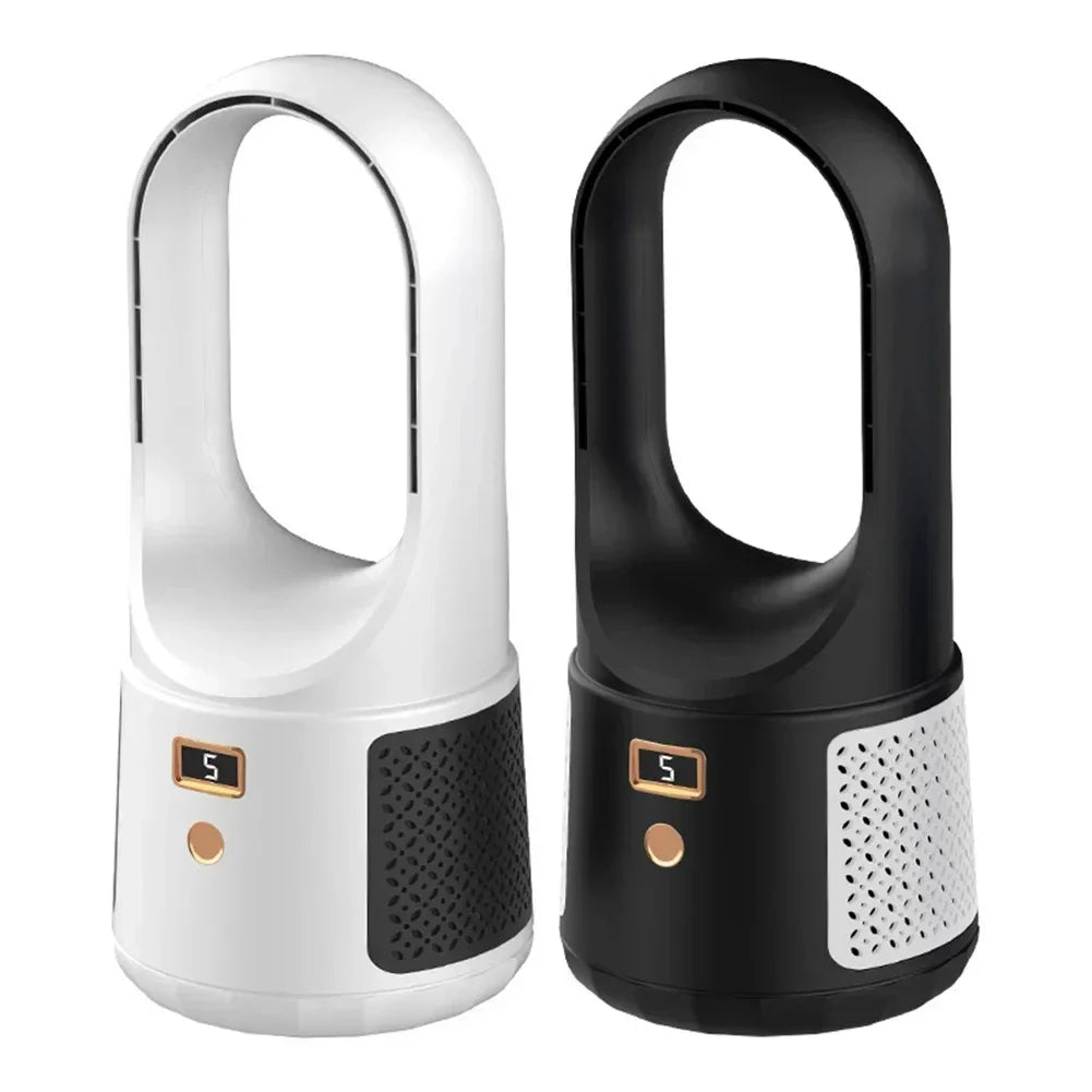 Ventilateur Sans Pales Portable – USB, 6 Vitesses, 2000mAh, Silencieux