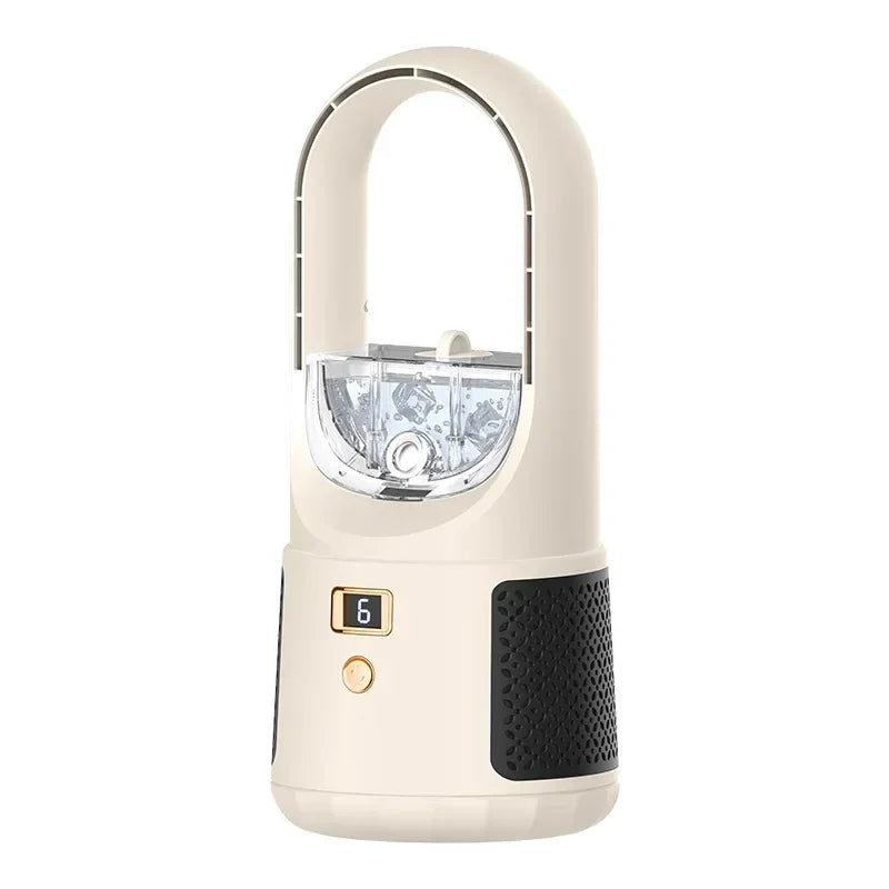 Ventilateur Sans Pales Portable – USB, 6 Vitesses, 2000mAh, Silencieux