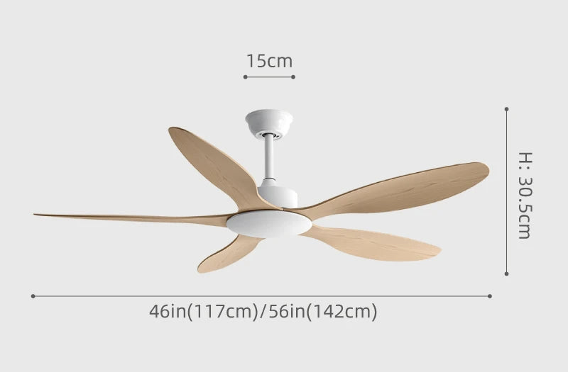 Ventilateur Plafond Helixair 6 Pales Bois Foncé – Ultra Silencieux | Lumixin
