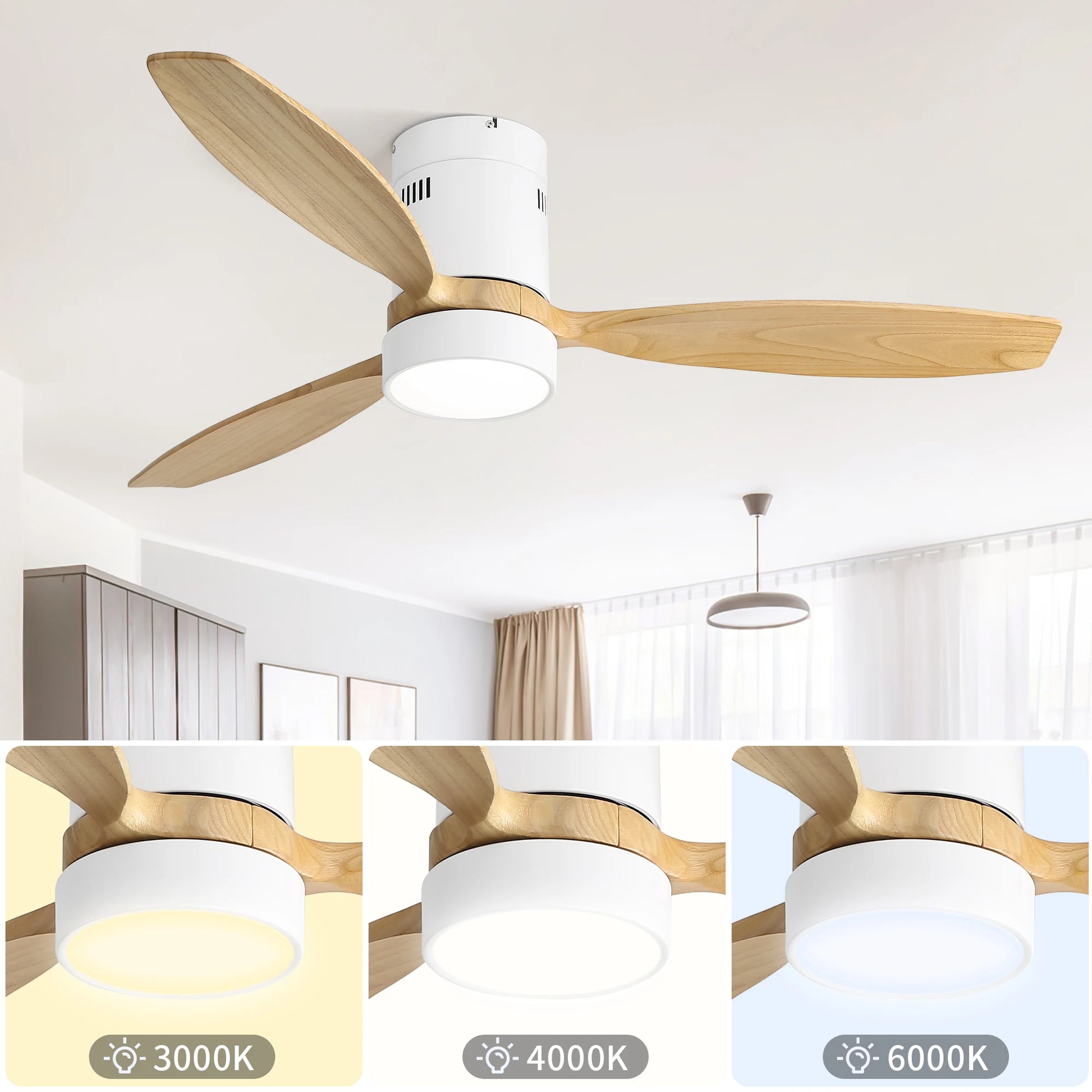 Ventilateur Plafond Lumea – LED 3 Couleurs | Lumixin
