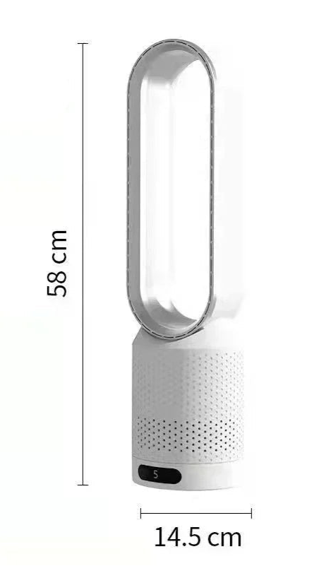 Mini Ventilateur Sans Pales – Silencieux, 5W | Design Compact et Moderne
