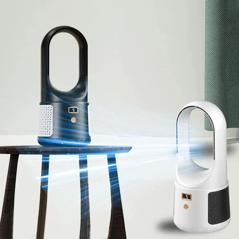 Ventilateur Sans Pales Portable – USB, 6 Vitesses, 2000mAh, Silencieux