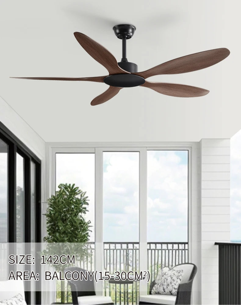 Ventilateur Plafond Helixair 6 Pales Bois Foncé – Ultra Silencieux | Lumixin