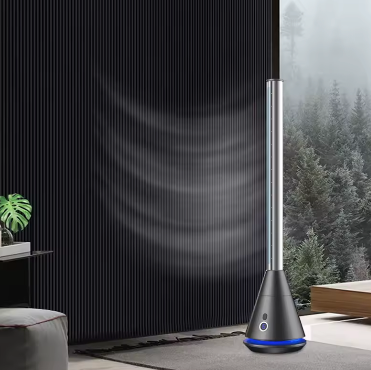 Ventilateur Colonne Sans Pales – 97 cm, Télécommande, Silencieux, Design Moderne