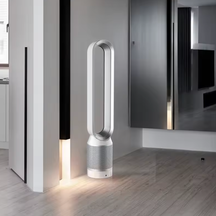 Ventilateur Sans Pales Filtrant – 40W, Télécommande, Minuterie 7h, Design Blanc Moderne