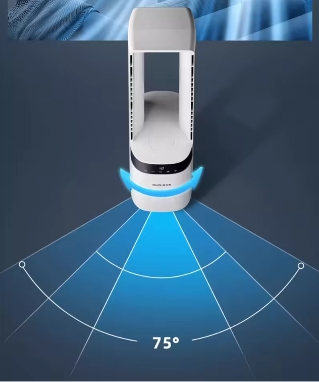Ventilateur Sans Pales  – 35W, Télécommande, Minuterie 7h+, Design Sécurisé