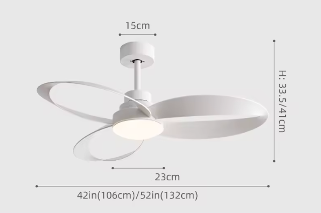 Ventilateur de Plafond Annelis 108,132 cm – 3 Pales Vintage avec Télécommande | Lumixin