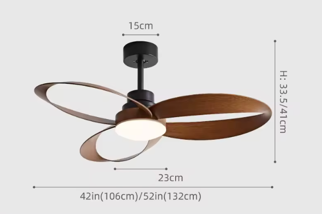 Ventilateur de Plafond Annelis 108,132 cm – 3 Pales Vintage avec Télécommande | Lumixin