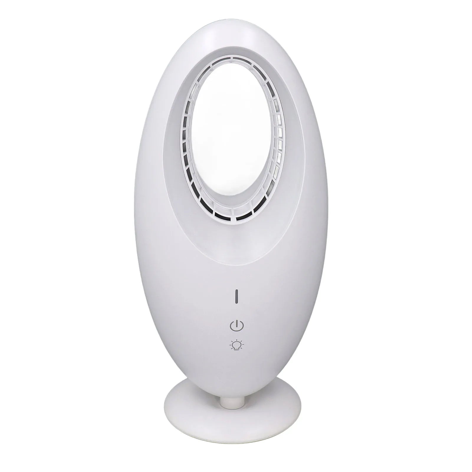 Ventilateur sans pales LED – Silencieux, 3 vitesses, lumière de nuit, USB rechargeable | Lumixin