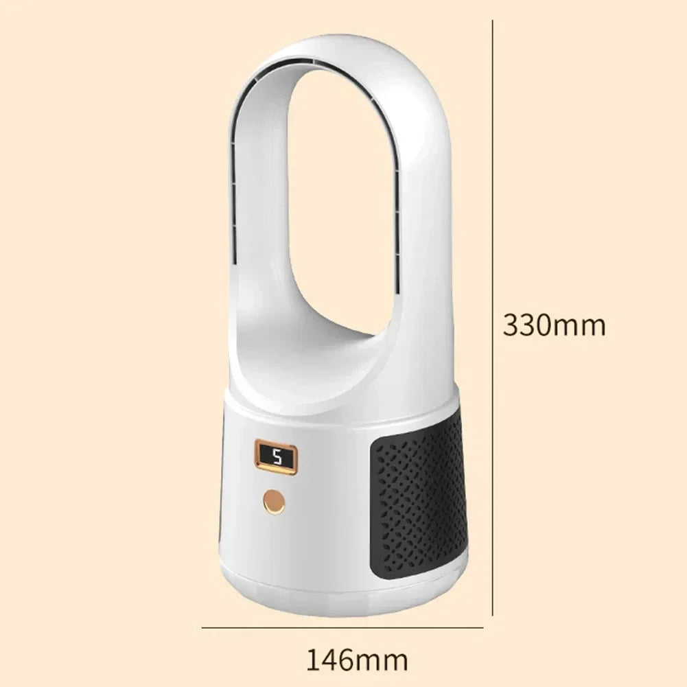 Ventilateur Sans Pales Portable – USB, 6 Vitesses, 2000mAh, Silencieux