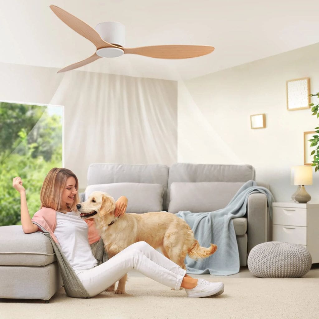 Ventilateur de Plafond Alizara  Ø105-132cm – Silencieux, Télécommande Lumixin
