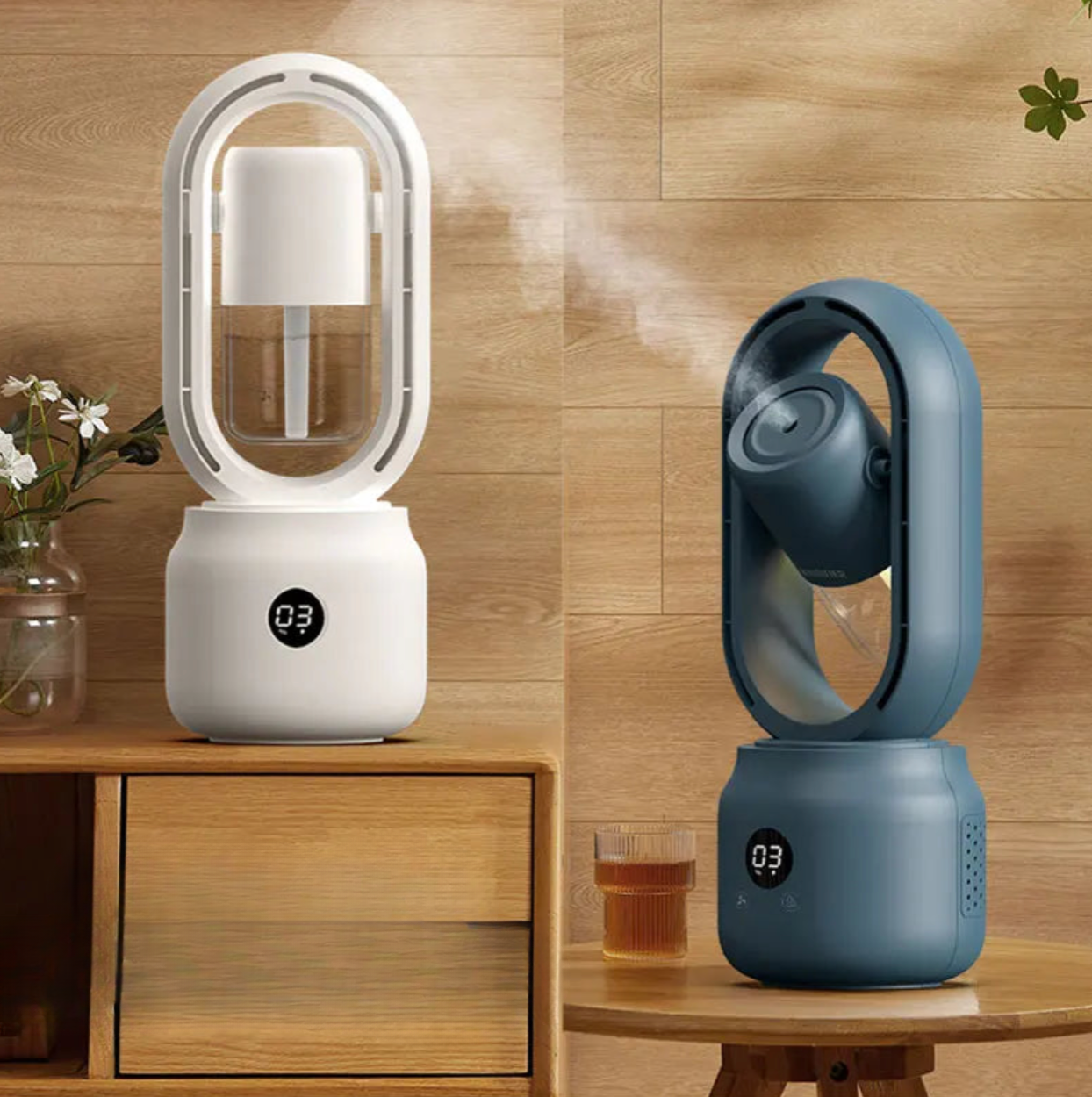 Humidificateur de Table – Brume Ultra-Fine, LED Ambiante, Aromathérapie USB