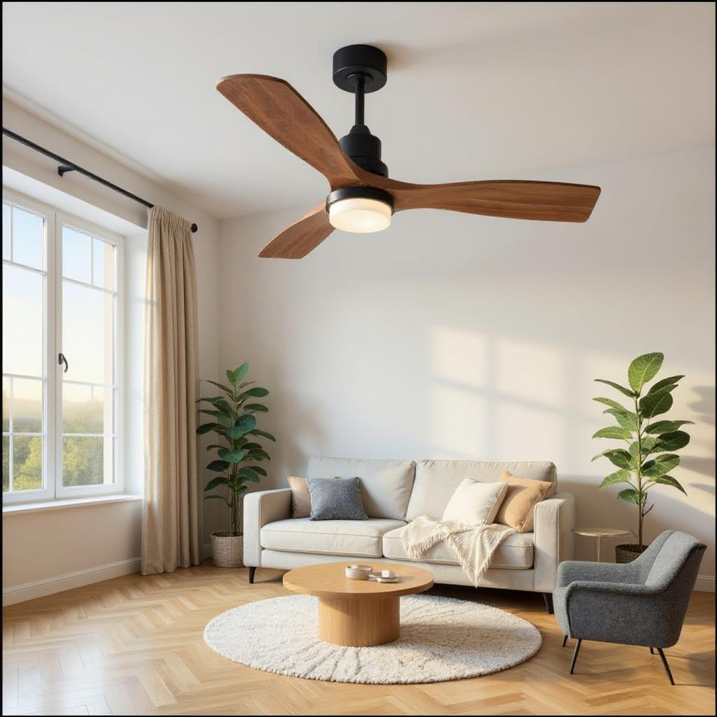 Ventilateur de Plafond Sylvara Ø132-106cm – Silencieux, LED Intégrée, Télécommande