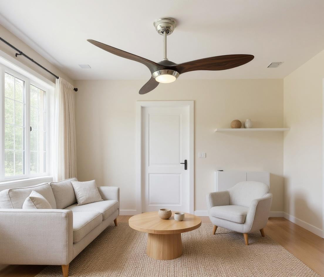 Ventilateur de Plafond Velonyx  – 132 cm, LED Intégrée, Télécommande, Ultra Silencieux Lumxin
