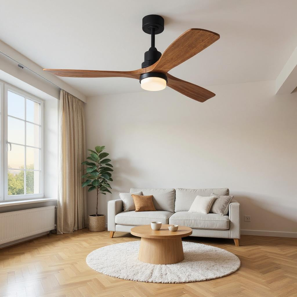 Ventilateur de Plafond Sylvara Ø132-106cm – Silencieux, LED Intégrée, Télécommande
