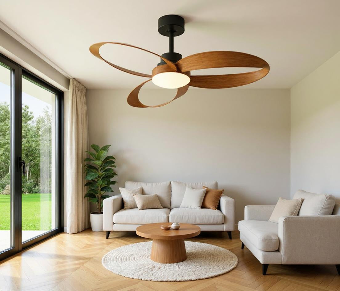 Ventilateur de Plafond Annelis 108,132 cm – 3 Pales Vintage avec Télécommande | Lumixin